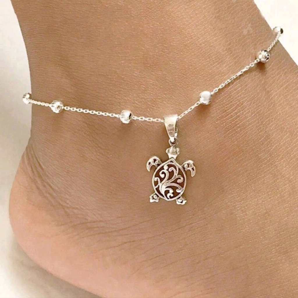 Nwt- Turtle & Breaded Anklet